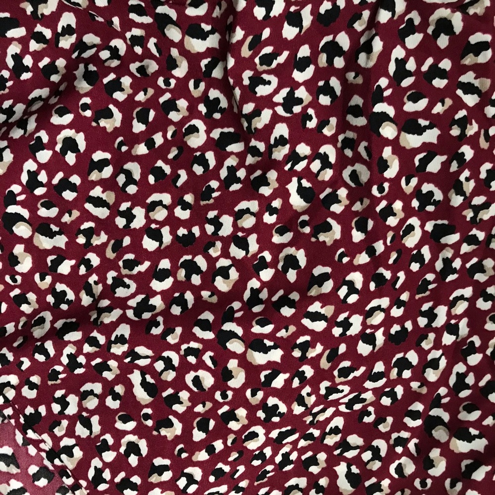 Shein Red Cheetah Print Button Up Dress Medium - Picture 4 of 7